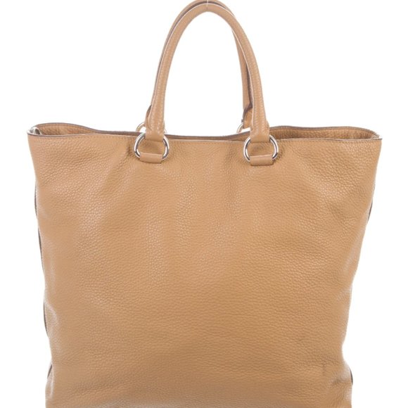 Genuine Tan Vitello Daino Prada Satchel - Picture 5 of 5